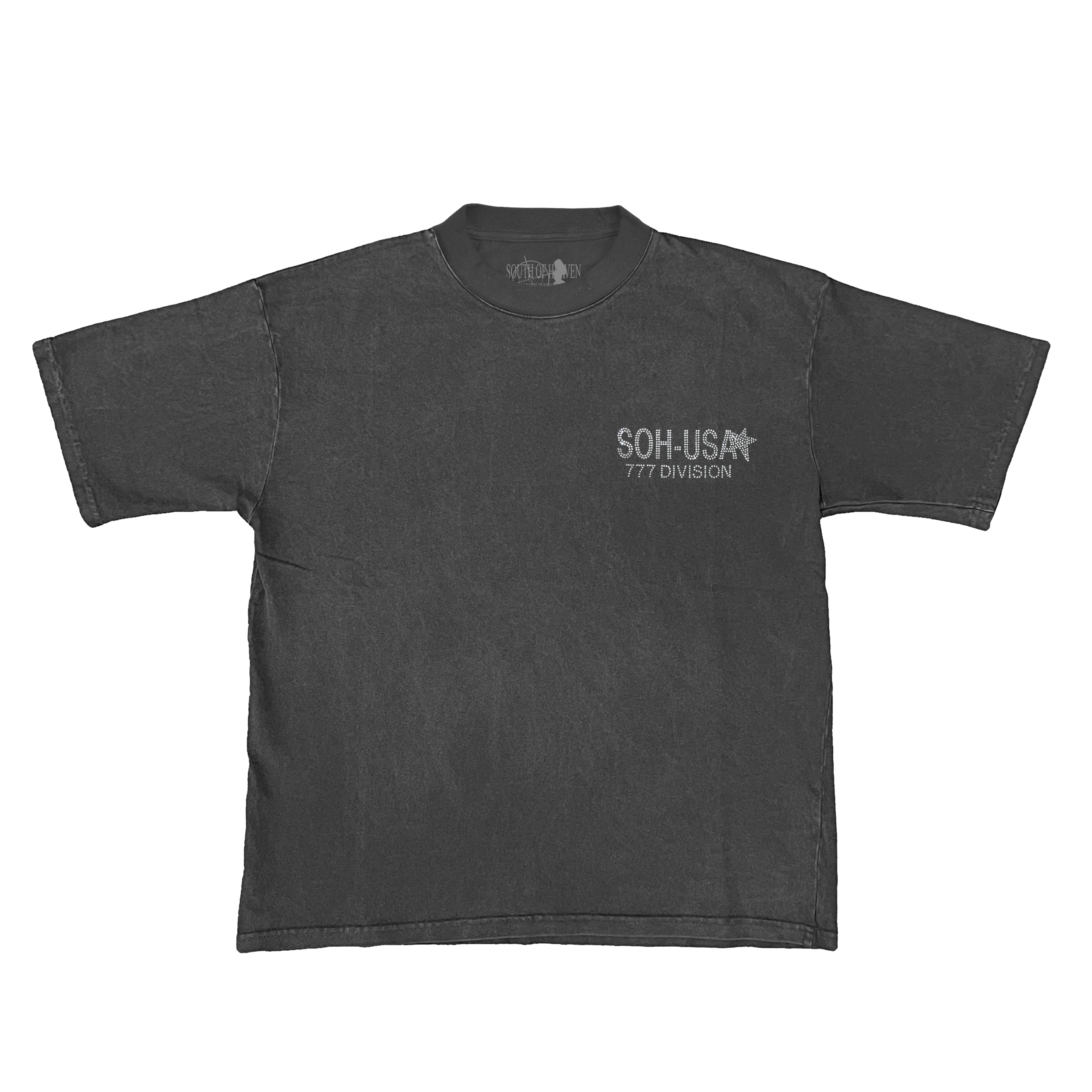 777 DIVISION - BACK + FRONT RHINESTONE TEE
