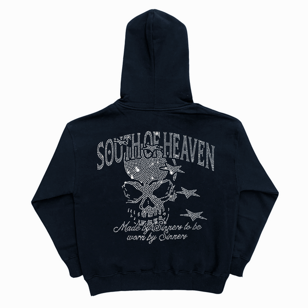 777 DIVISION - RHINESTONE ZIP HOODIE – SOUTH OF HEAVEN®