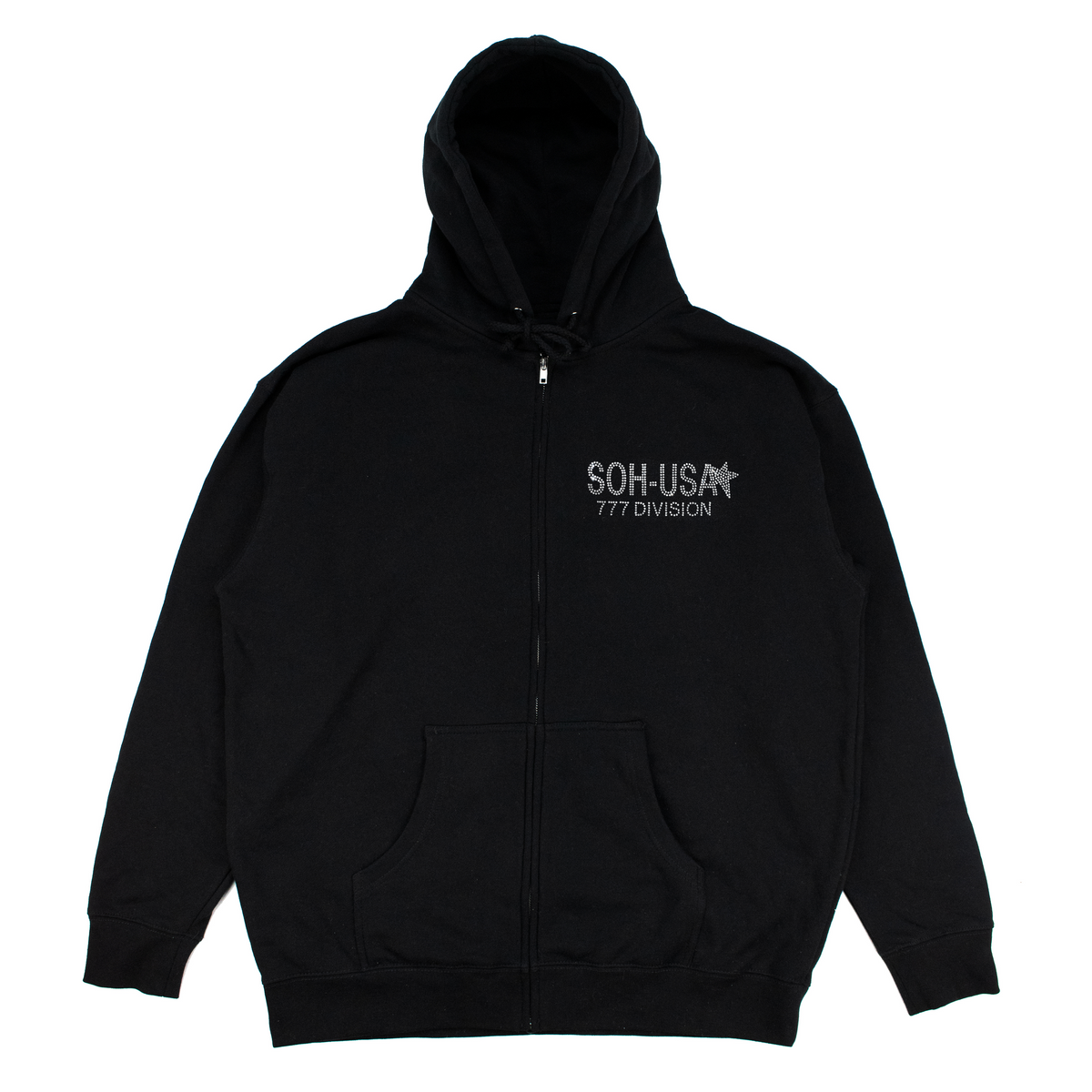 777 DIVISION  - RHINESTONE ZIP HOODIE