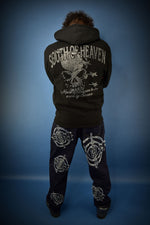 777 DIVISION  - RHINESTONE ZIP HOODIE