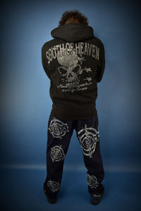 777 DIVISION  - RHINESTONE ZIP HOODIE