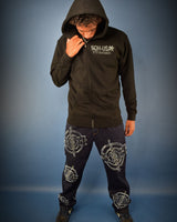 777 DIVISION  - RHINESTONE ZIP HOODIE
