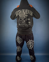777 DIVISION  - RHINESTONE ZIP HOODIE