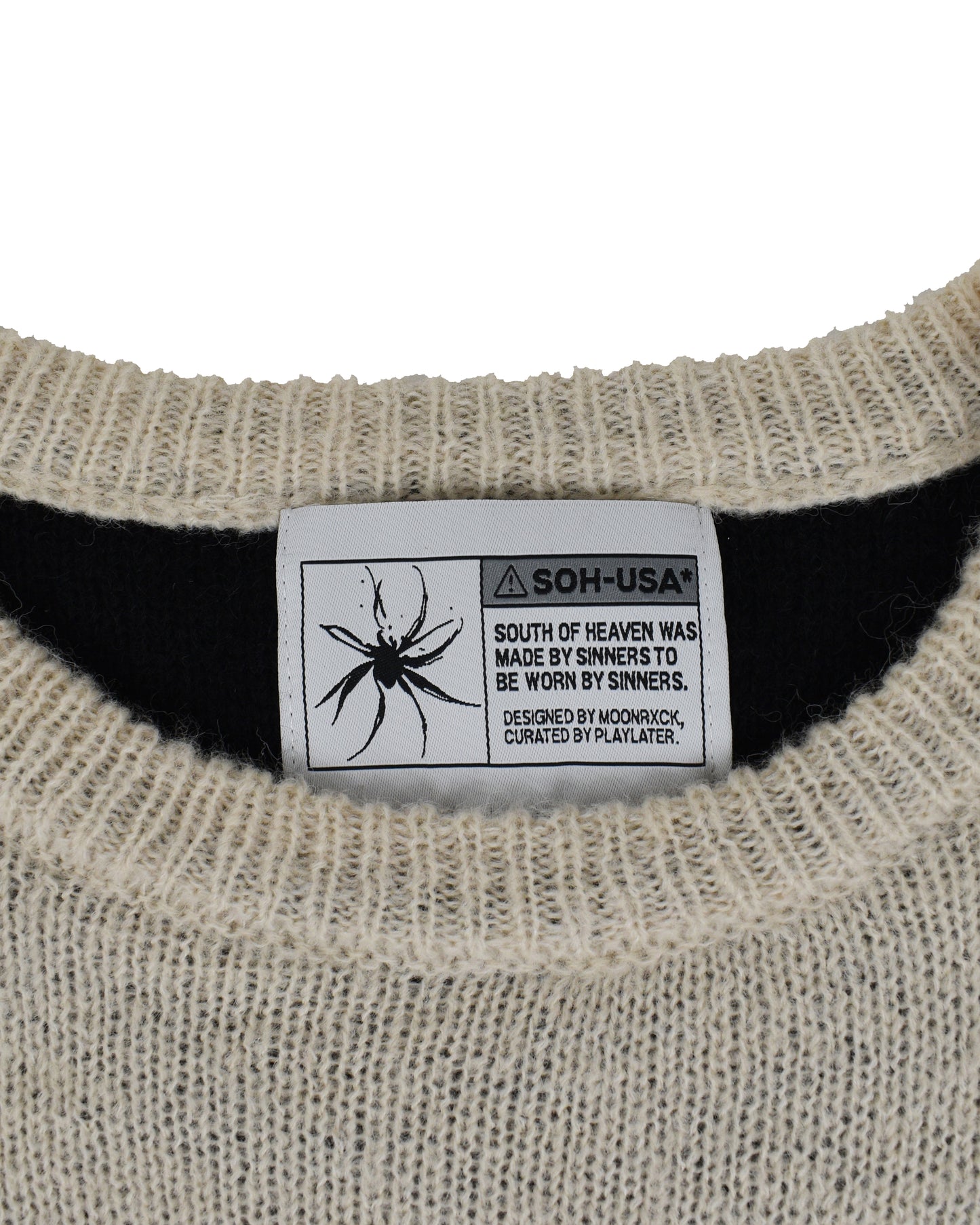 LITTLE DEVIL - Cream Mohair Knit Sweater